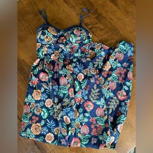 Blue Floral Maxi Dress - Size XS